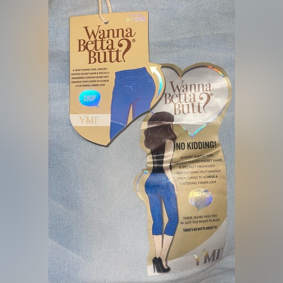 Light Blue Crop Denim Jeans - Picture 3 of 3